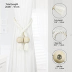 Magnetic Curtain Tiebacks Decorative Tie Back Drapes Holdbacks Nieffeiy - Image 2