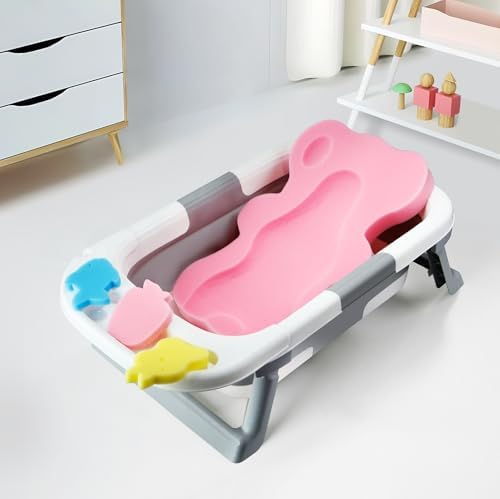 PandaEar Baby Bath Sponge Infant Soft Sponge Mat, Baby Bath Mat Newborn Odor - Image 2