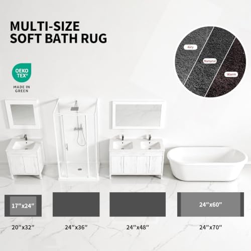 ILANGO Bathroom Rugs 30" × 20", Extra Soft Absorbent Microfiber Bath Rugs - Image 4