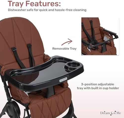 Dream On Me Snack and Stow Highchair | Adjustable Feeding Chair - Image 5