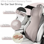 FLORICH 2-in-1 Memory Foam Car Seat Lumbar Support - Image 3