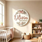Personalized Floral Wooden Name Sign by Unknown