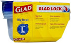 Glad GladWare Big Bowl Food Storage Containers, Large Round, 48 oz - Image 6