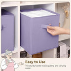 GRANNY SAYS 11 Inch Cube Storage Bins, Lavender Purple - Image 4