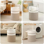 Laundry Basket Hamper Tall Rope Storage Woven - Image 5