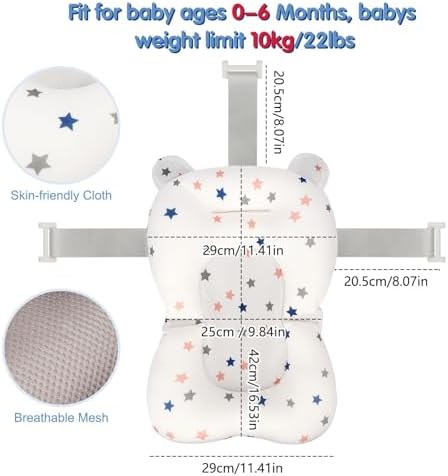 Colorlife Baby Bath Seat Support Net Infant Bathing Seat Support Mat, - Image 5