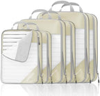 NICOSHOW Compression Packing Cubes 6 Set, Compressible Space-Saving Packing by NICOSHOW