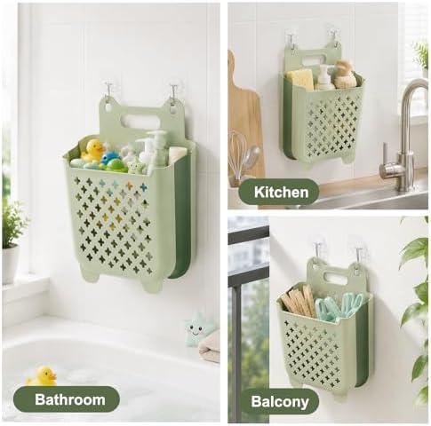 Stand Up Bath Toy Storage, Foldable Bathtub Toy Storage Caddy, Quick Drain - Image 6