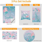 Custom Baby Girl Minky Crib Bedding Set, Cute Bedding 3 Pcs Set - Image 4