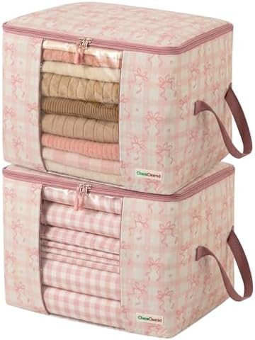 Chaos Cleared Kids Storage Bags – 100% Cotton Canvas Toy & Clothes Organizer by ChaosCleared