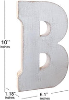 Large Wood Letter Distressed White Wash Alphabet Wall Décor Monogram Letter - Image 3