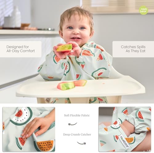 Waterproof Smock Baby Bibs for Eating - Image 3