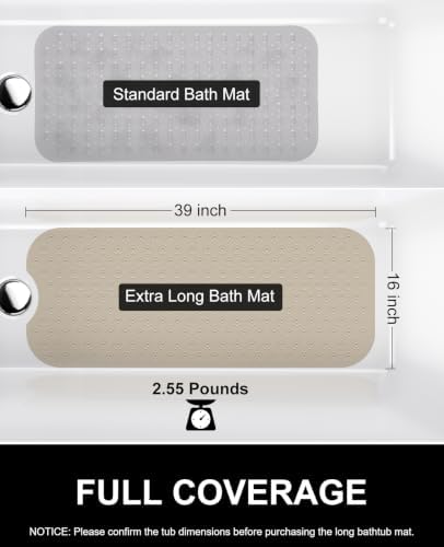 OTHWAY Bathtub Mat Non Slip, 39X16 inch Bath Mat - Image 5