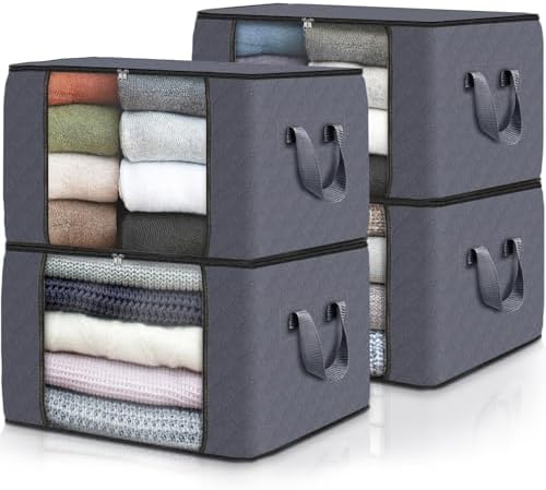 Fab totes 4 Pack Storage Bags for Clothes Blanket Storage Bins by Fabtotes
