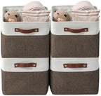DECOMOMO Storage Bins, Large Fabric Storage Baskets by DECOMOMO