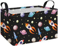 Rectangular Space Planet Rocket Storage Bin Boys Toy Organizer by LANGYASHAN