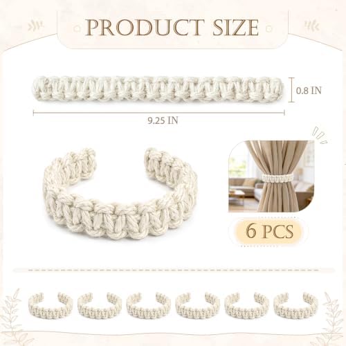 Boho Curtain Tiebacks, Braided Curtain Holdbacks - Image 5