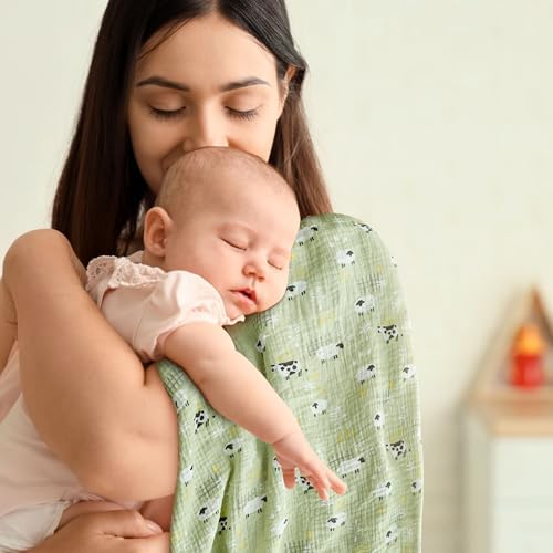 Muslin Swaddle Blankets for Newborn, 3 Pack Breathable Soft Receiving Blanket - Image 3