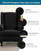 CRFATOP Wingback Chair Covers Wing Armchair Slipcovers - Image 2