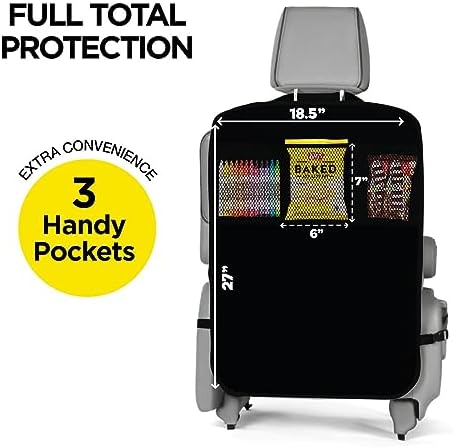 lebogner Back Seat Cover For Kids + 3 Pocket Storage Organizer, 2 Pack X-Large - Image 3