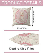 White Cat Pillow Cover 18x18 - Image 6