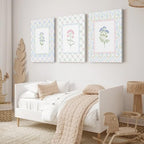 Wildflower Nursery Wall Art Decor Baby Girl Room Canvas Prints Pastel Floral - Image 5