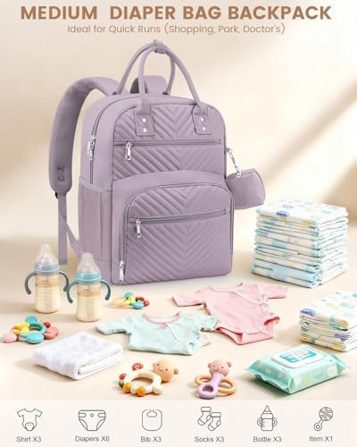 Pritent Diaper Bag Backpack, Baby Bag Backpack Baby Essentials - Image 3