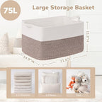 Goodpick Large Woven Rope Blanket Basket - Image 3