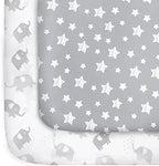 Pack and Play Sheets, Mini Crib Sheets, Stretchy Playard Fitted Sheet by Moonsea