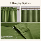 StangH Grass Green Valance for Windows 52x18 Inch, 1 Panel - Image 4