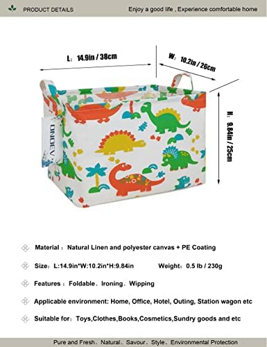 Rectangular Dinosaur Laundry Storage Bin - Image 2