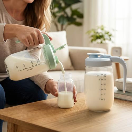 2 Pack Breast Milk Pitcher 32 OZ, Heat & Cold Resistant, Sudden Temperature Safe - Image 3