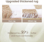 Super Soft Rug for Bedroom, 8x10 Ft Beige and White Area Rug Classic Checkered - Image 6