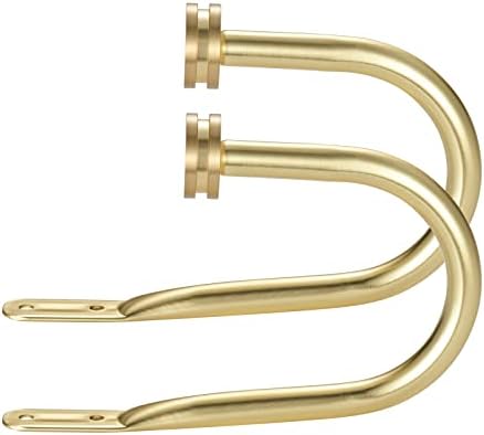 Curtain Holders, 2 Pack Brass Decorative Curtain Holdbacks by Kemmie