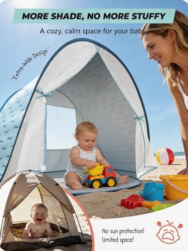 Pop-Up Baby Beach Tent UPF 50+ - Image 2
