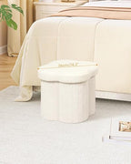 B FSOBEIIALEO Storage Ottoman Cube, Flowers Shaped Ottomans - Image 2