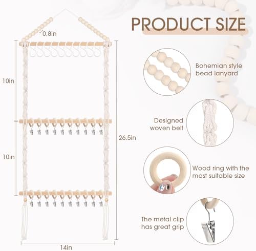 POVETIRE Pacifier Clip Holder Baby Bibs Organizer Burp Cloth Storage - Image 3