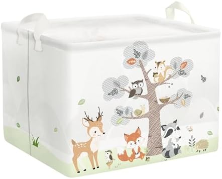 Clastyle 36L Large Woodland Animal Tree House Baby Basket Rectangle Deer Fox by Clastyle