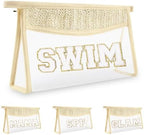 Iqimott Clear Patch Makeup Letter Bag, Boho Letter Bag by Iqimott