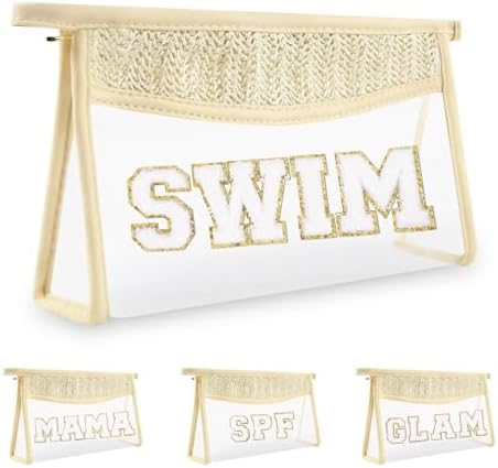 Iqimott Clear Patch Makeup Letter Bag, Boho Letter Bag by Iqimott