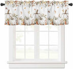 Vandarllin Fall Floral Leaves Kitchen Curtains Valances by VandarllinHomeKitchenDecor