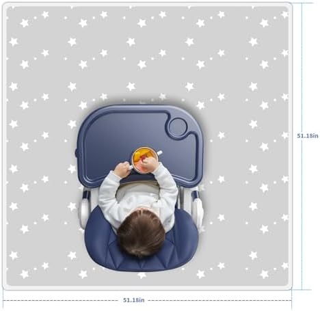 High Chair Splash Pad, Washable Floor Protection Table Cloth Portable Early - Image 3