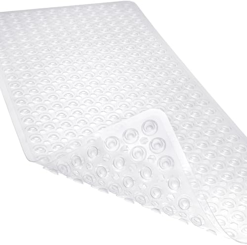 Non-Slip Bathtub and Shower Mats, Power Grip Bath Mat 35 x 16.3 Inch by Linoows