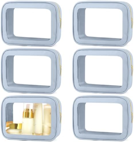 6PCS Clear Toiletry Bag, TSA Approved Travel Pouch by YOPCDJ