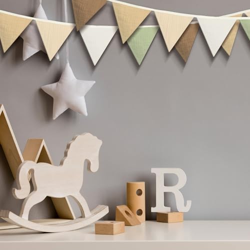Oudain 2 Pcs Pennant Banner Flags Nursery Garland Triangle, Boho Color - Image 4