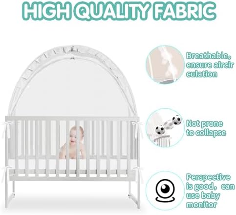 Crib Tent - Crib Net to Keep Baby in, Stop Baby from Climbing Out of Crib - Image 4