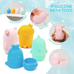 Baby Bath Toys for Kids Ages 1-3, Bathtub Pool Water Table Toys, Silicone Bath - Image 3