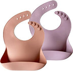 Moonkie Silicone Baby Bibs Set of 2, BPA Free Waterproof Baby Bibs by Moonkie