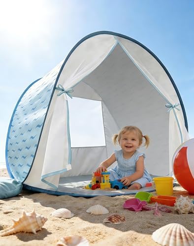 Pop-Up Baby Beach Tent UPF 50+ by WEMOH