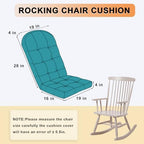 Rocking Chair Cushion, High Back, Sky Blue - Image 3